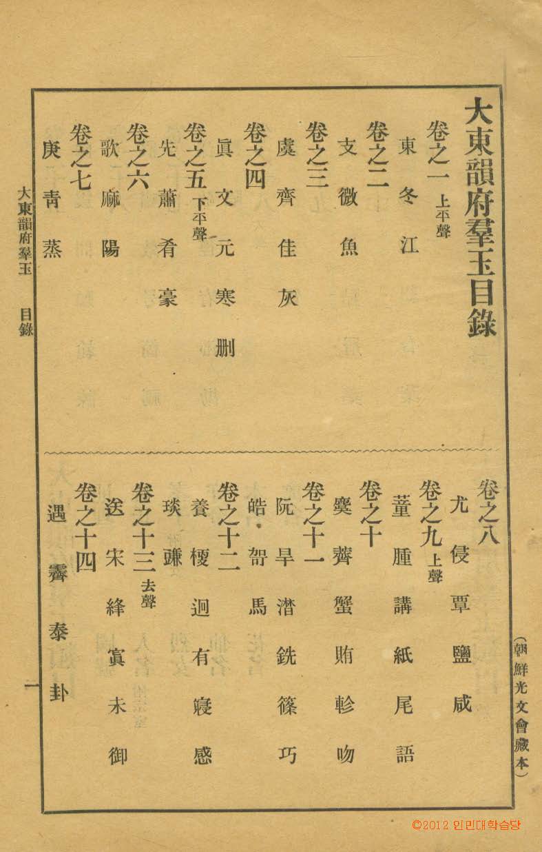 책표지-大東韻府羣玉 _7